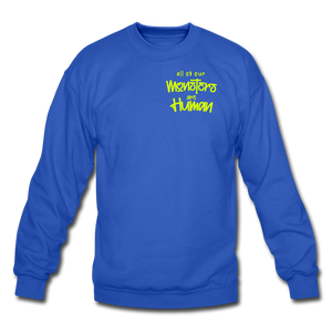 All of our Monsters Crewneck Sweatshirt - royal blue