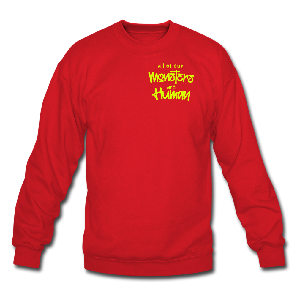 All of our Monsters Crewneck Sweatshirt - red