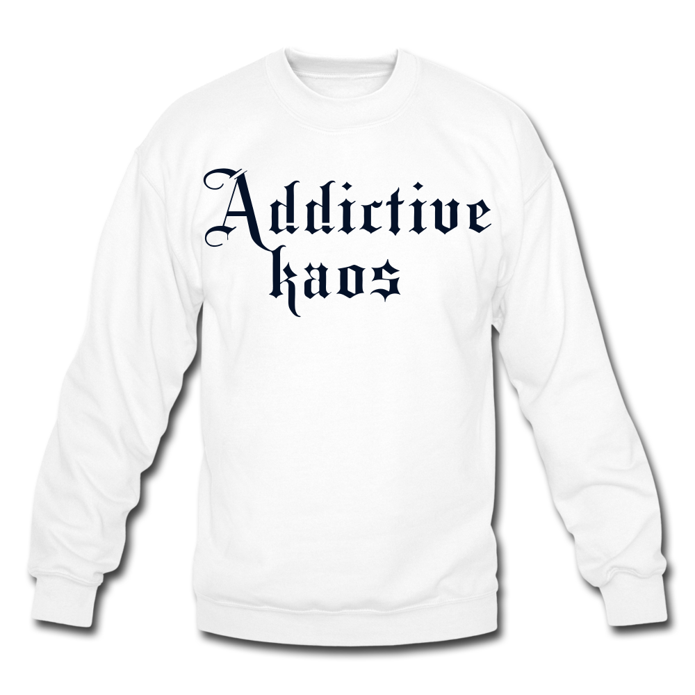 Classic Addictive Kaos Crewneck Sweatshirt - white