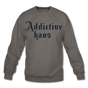Classic Addictive Kaos Crewneck Sweatshirt - asphalt gray
