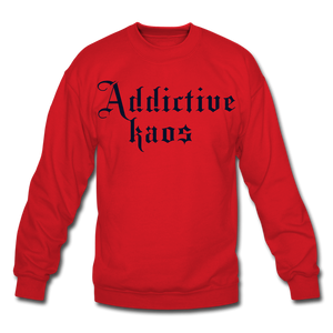 Classic Addictive Kaos Crewneck Sweatshirt - red