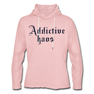 Classic Addictive Kaos Lightweight Terry Hoodie - cream heather pink