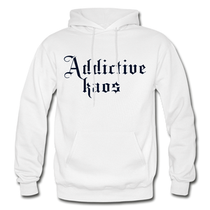 Classic Addictive Kaos Heavy Blend Adult Hoodie - white