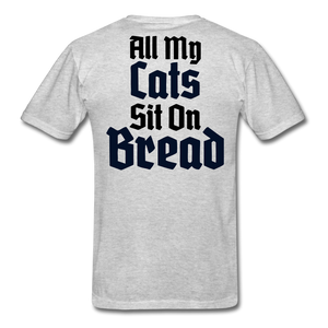 Cats Sit On Bread T-Shirt - heather gray