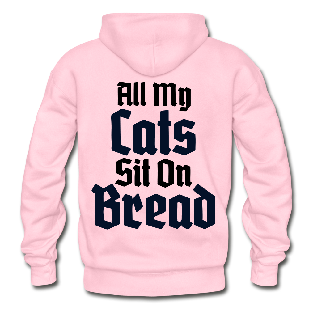 Cats Sit On Bread Heavy Blend Adult Hoodie - light pink