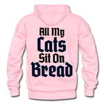 Cats Sit On Bread Heavy Blend Adult Hoodie - light pink