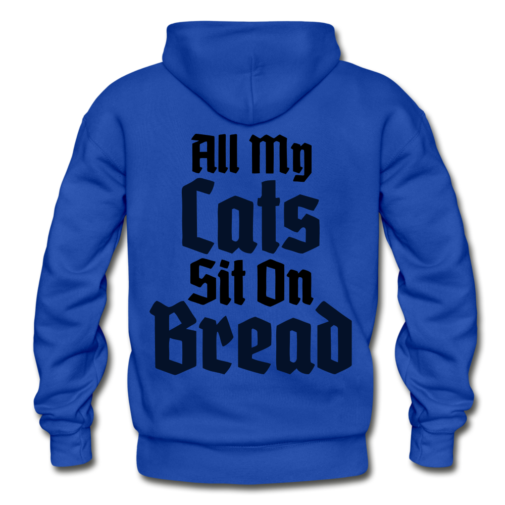 Cats Sit On Bread Heavy Blend Adult Hoodie - royal blue