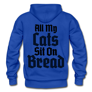 Cats Sit On Bread Heavy Blend Adult Hoodie - royal blue