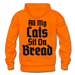 Cats Sit On Bread Heavy Blend Adult Hoodie - orange