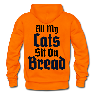 Cats Sit On Bread Heavy Blend Adult Hoodie - orange