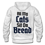 Cats Sit On Bread Heavy Blend Adult Hoodie - light heather gray