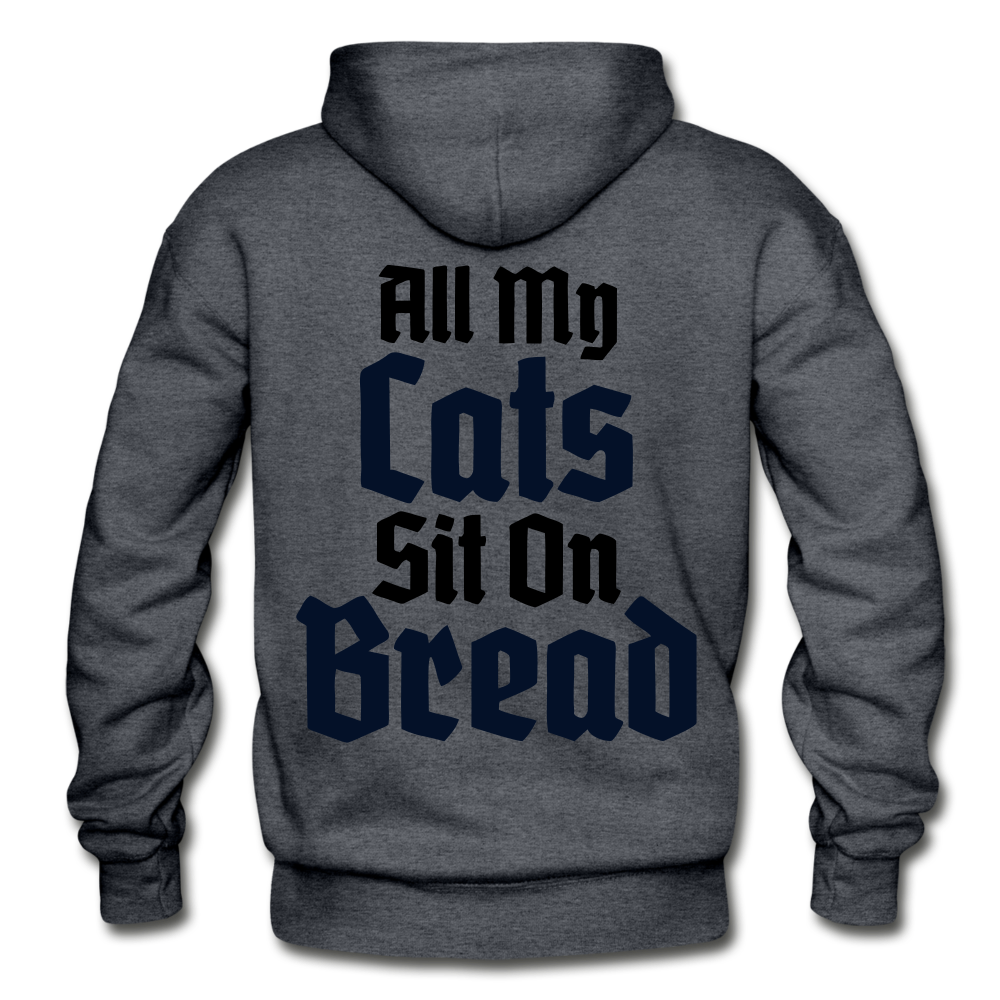 Cats Sit On Bread Heavy Blend Adult Hoodie - charcoal gray