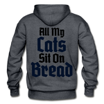 Cats Sit On Bread Heavy Blend Adult Hoodie - charcoal gray