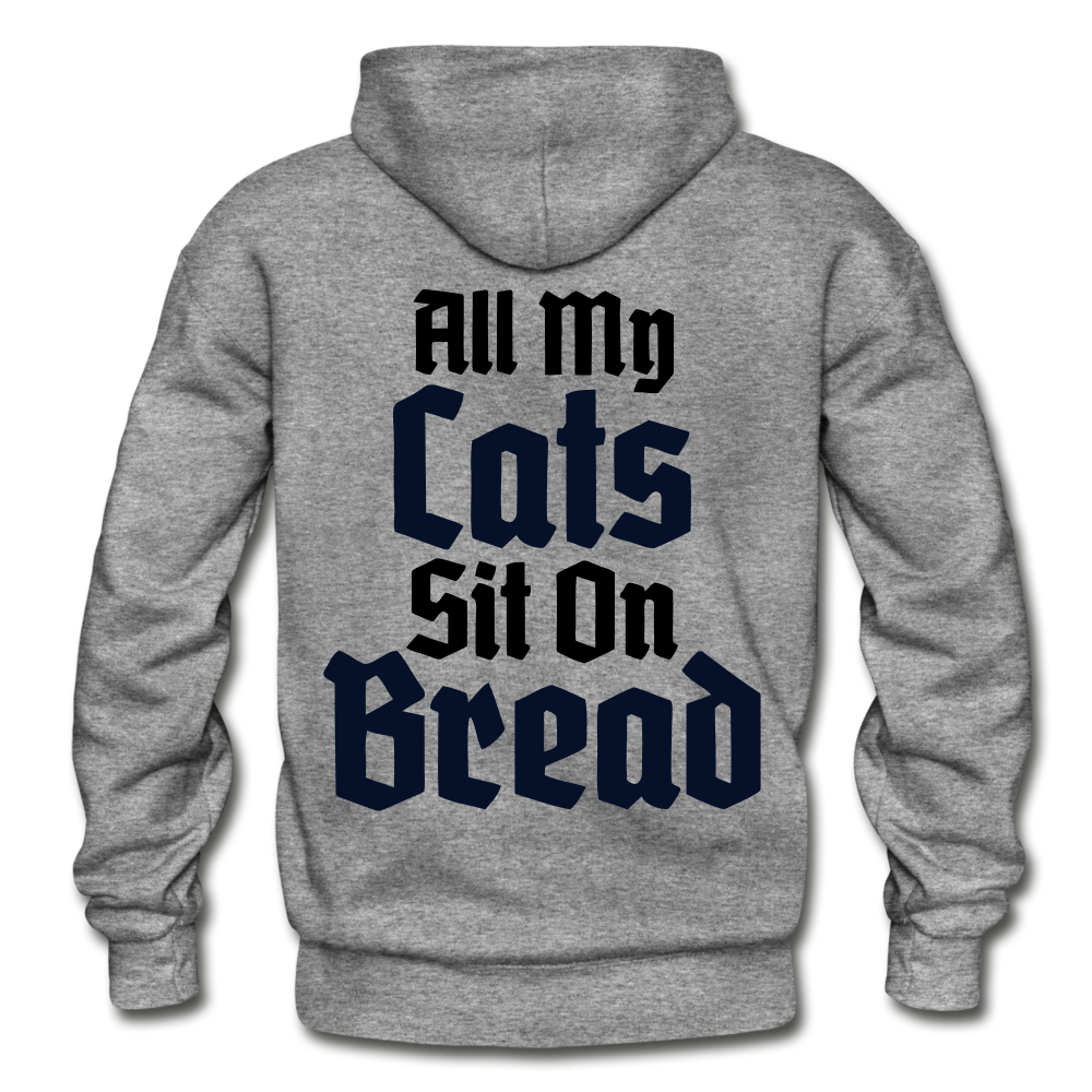 Cats Sit On Bread Heavy Blend Adult Hoodie - graphite heather
