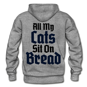 Cats Sit On Bread Heavy Blend Adult Hoodie - graphite heather