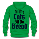 Cats Sit On Bread Heavy Blend Adult Hoodie - kelly green
