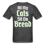 Cats Sit On Bread T-Shirt - heather black