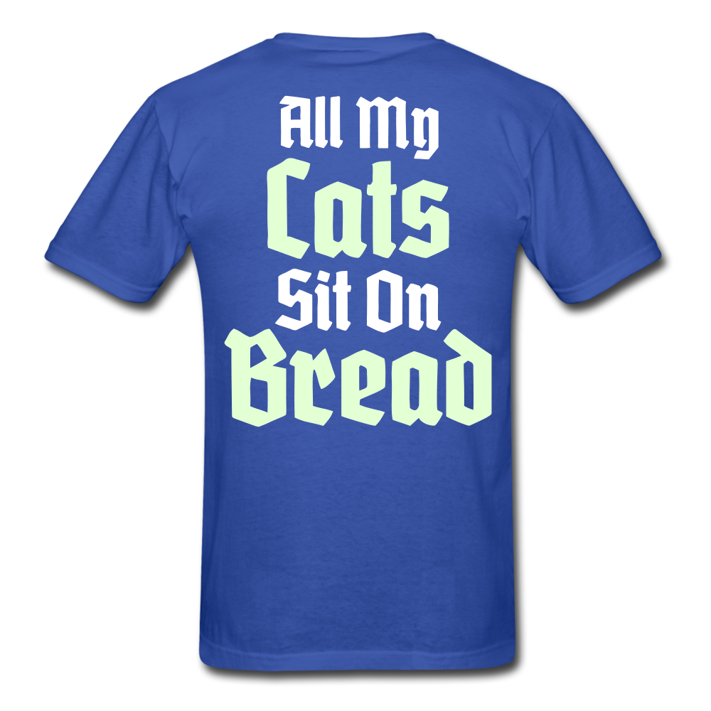 Cats Sit On Bread T-Shirt - royal blue