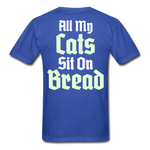 Cats Sit On Bread T-Shirt - royal blue