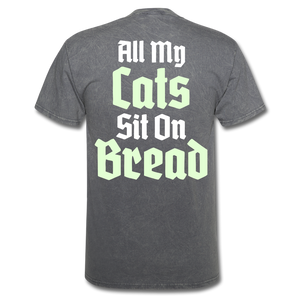Cats Sit On Bread T-Shirt - mineral charcoal gray