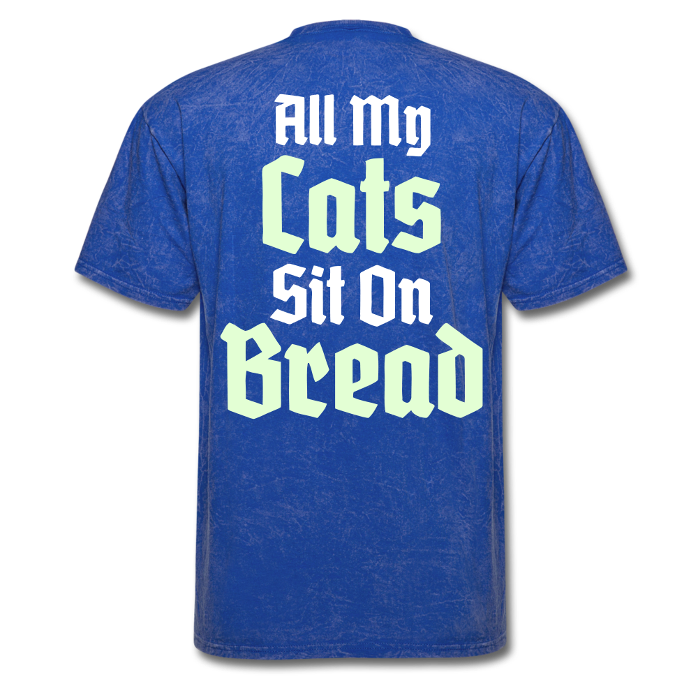 Cats Sit On Bread T-Shirt - mineral royal