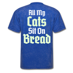 Cats Sit On Bread T-Shirt - mineral royal
