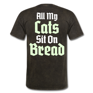 Cats Sit On Bread T-Shirt - mineral black