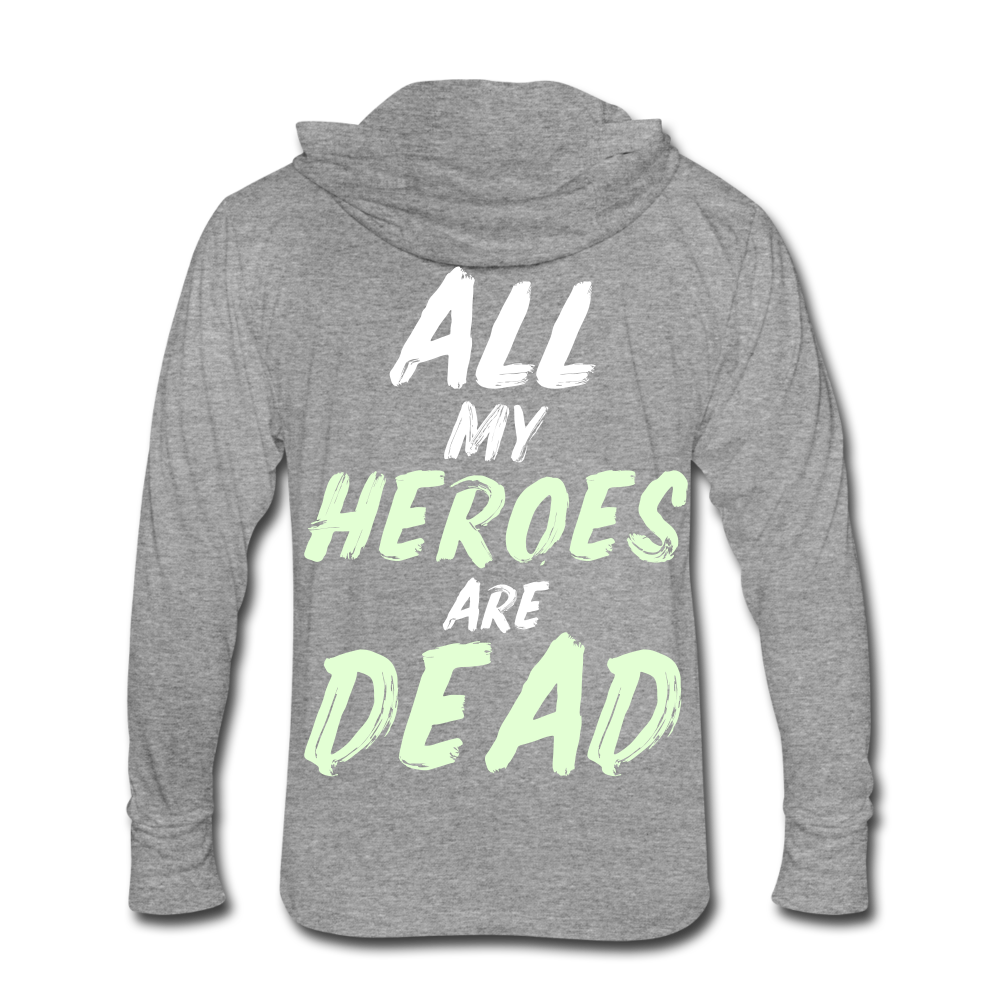 Dead Heroes Tri-Blend Hoodie Shirt - heather gray