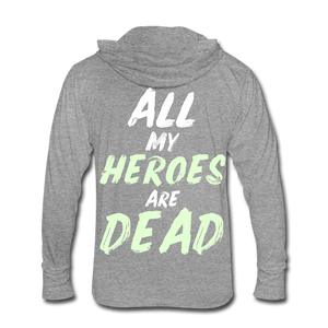 Dead Heroes Tri-Blend Hoodie Shirt - heather gray