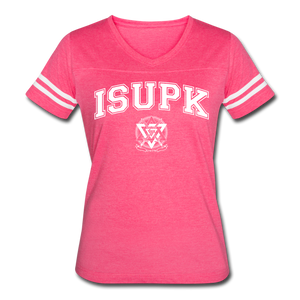 ISUPK Team Women’s Vintage Sport T-Shirt - vintage pink/white