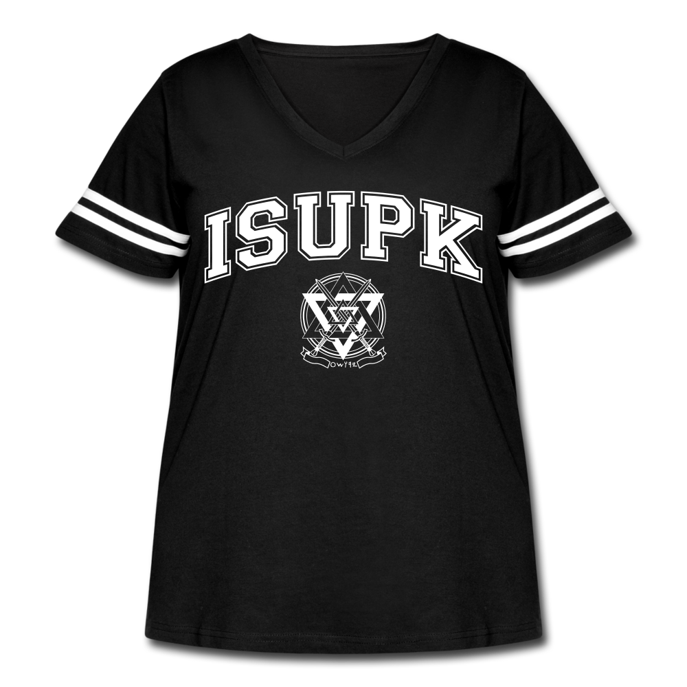 ISUPK Team Women's Curvy Sport T-Shirt - black/white