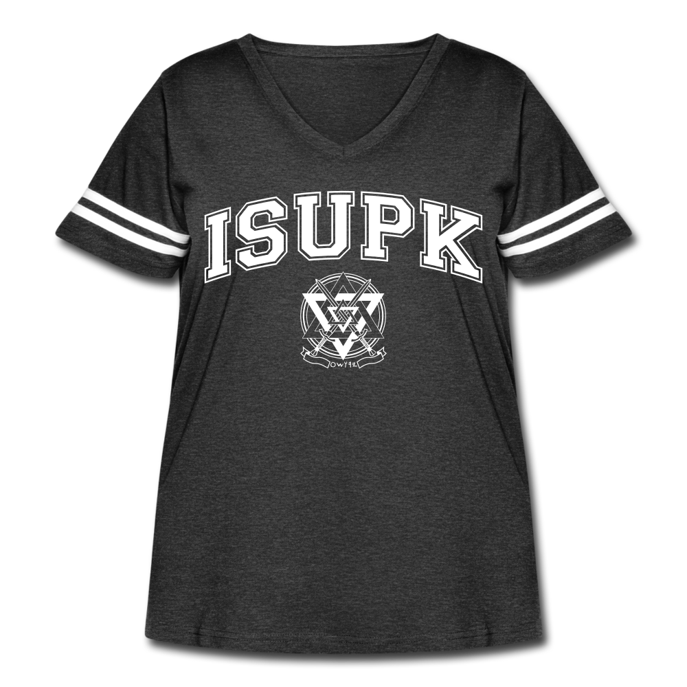 ISUPK Team Women's Curvy Sport T-Shirt - vintage smoke/white