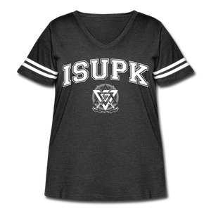 ISUPK Team Women's Curvy Sport T-Shirt - vintage smoke/white