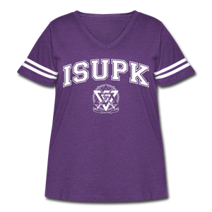 ISUPK Team Women's Curvy Sport T-Shirt - vintage purple/white