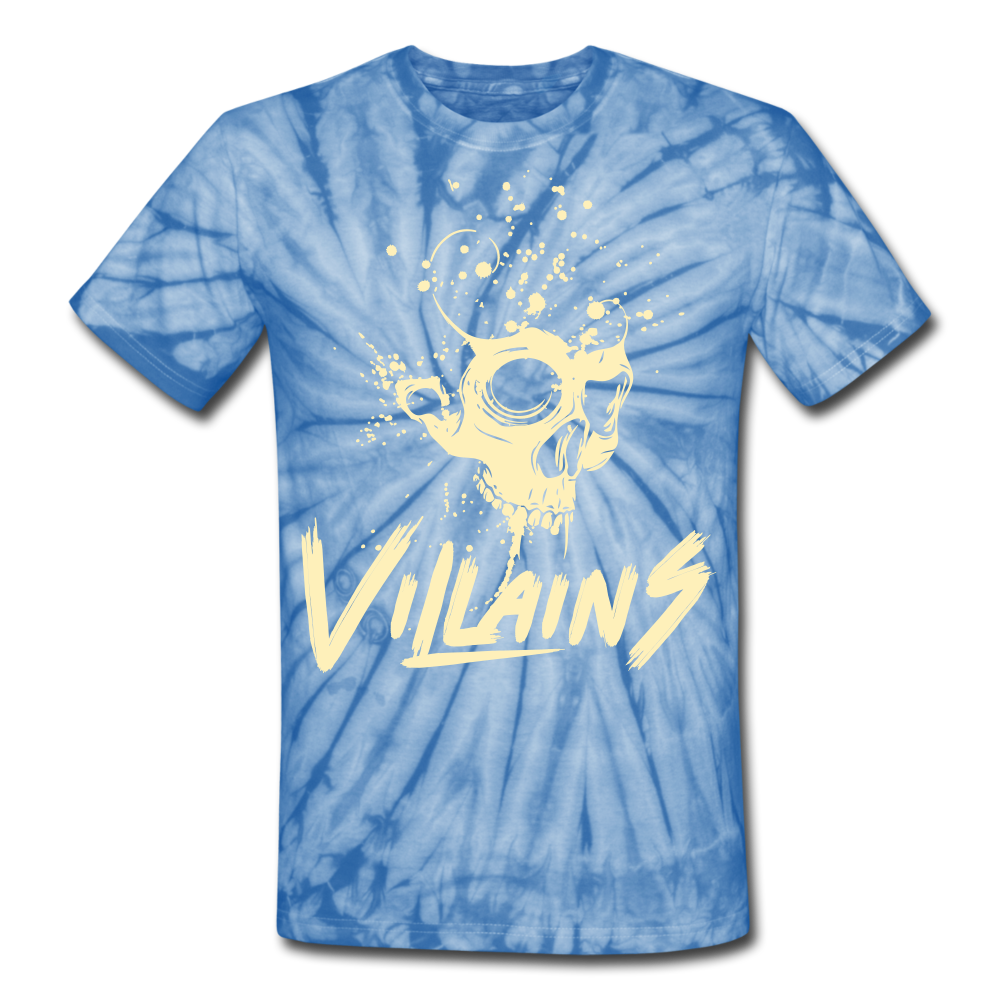 Villains Death Tie Dye T-Shirt - spider baby blue