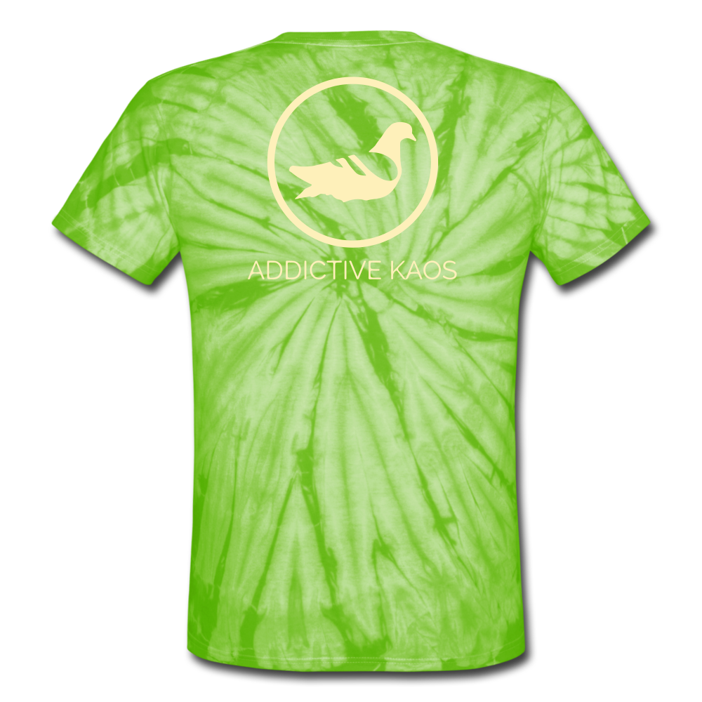 Villains Death Tie Dye T-Shirt - spider lime green