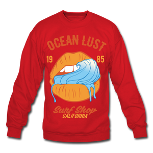Ocean Lust Crewneck Sweatshirt - red