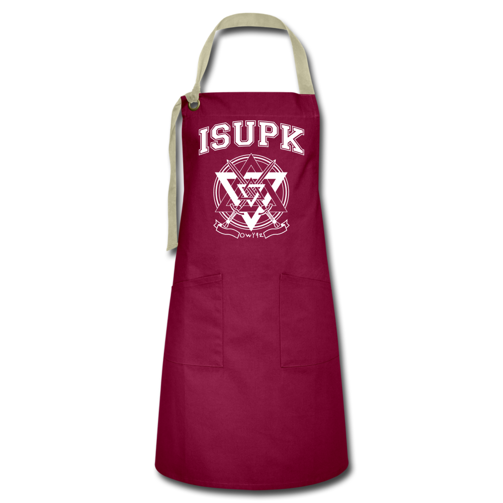 ISUPK Team Apron - burgundy/khaki