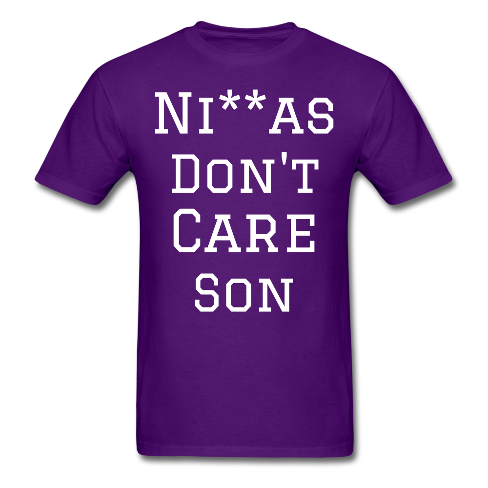 Don't Care  T-Shirt - purple
