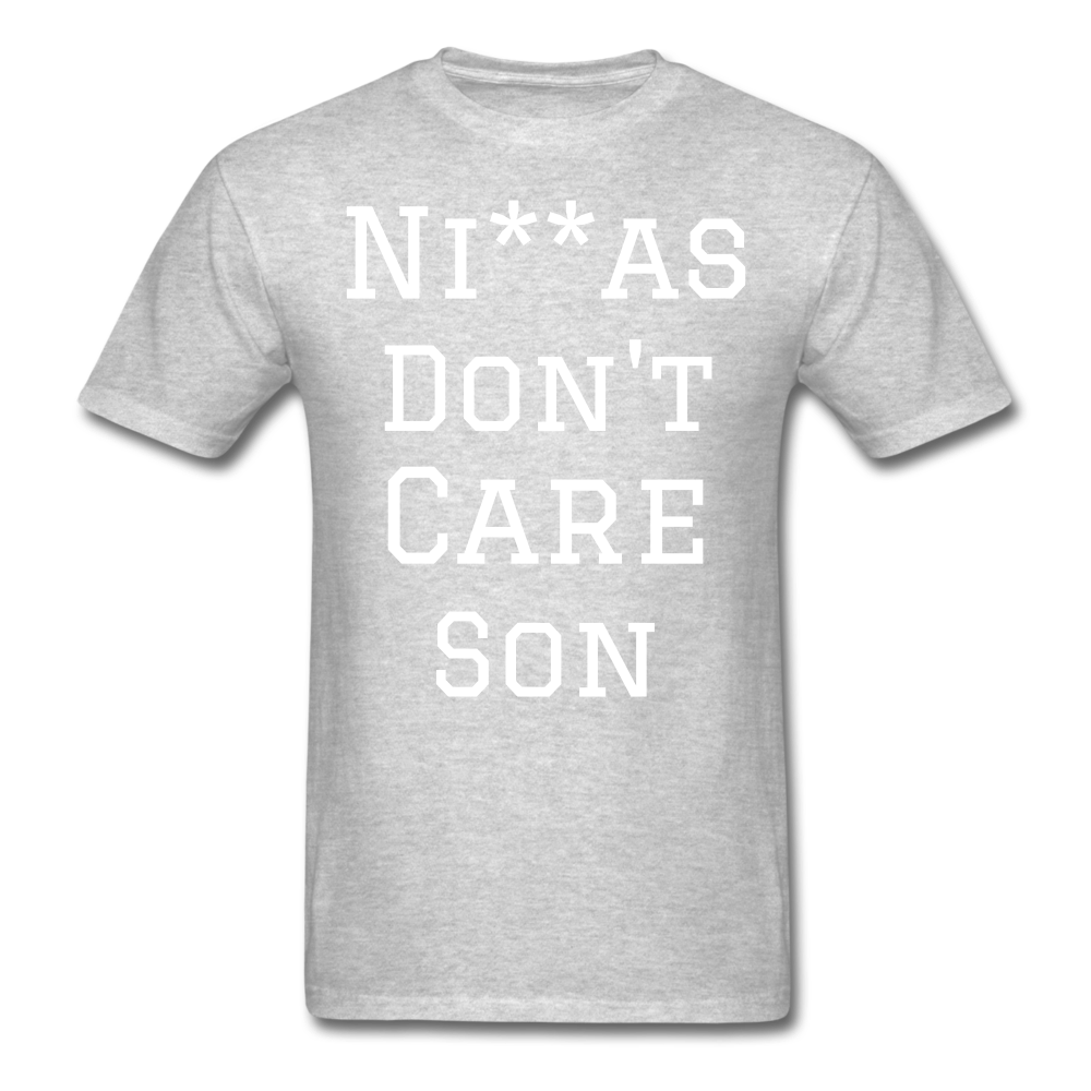 Don't Care  T-Shirt - heather gray