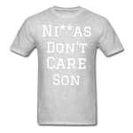 Don't Care  T-Shirt - heather gray