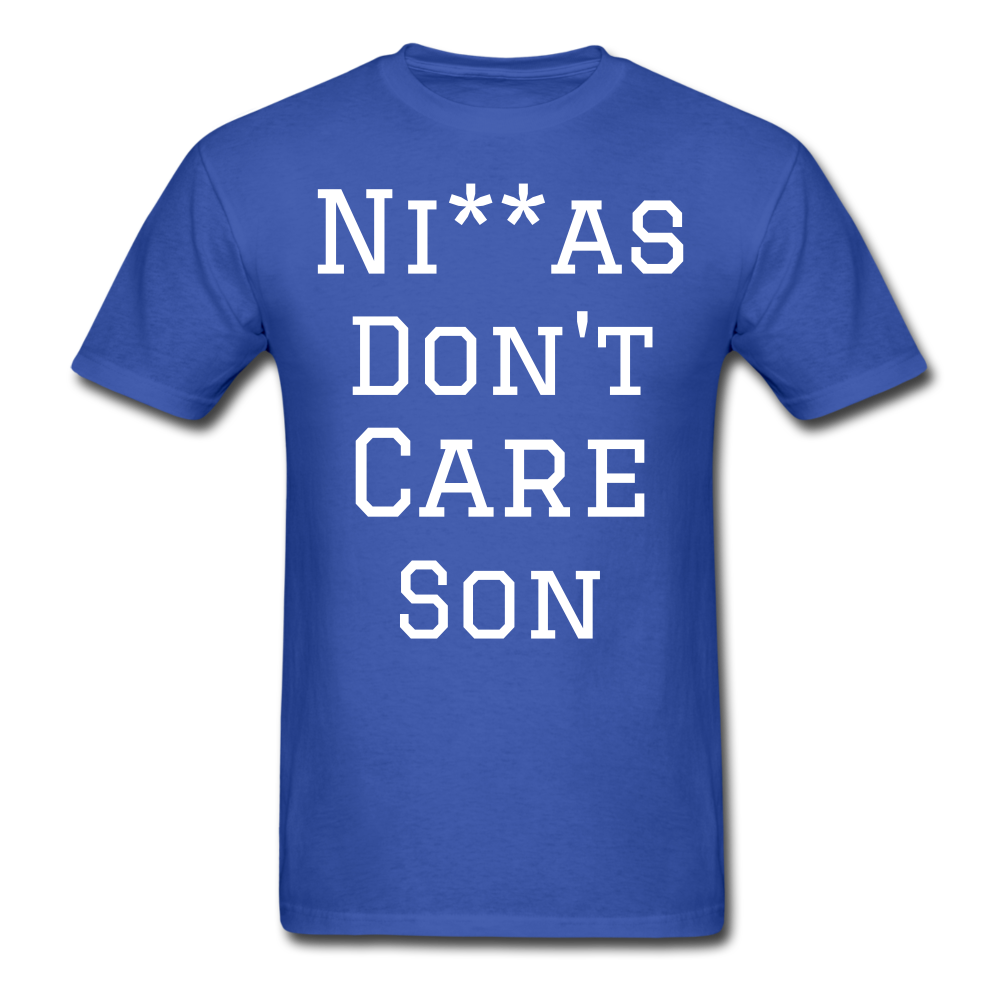 Don't Care  T-Shirt - royal blue