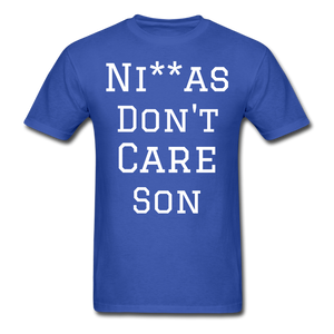 Don't Care  T-Shirt - royal blue