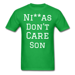 Don't Care  T-Shirt - bright green