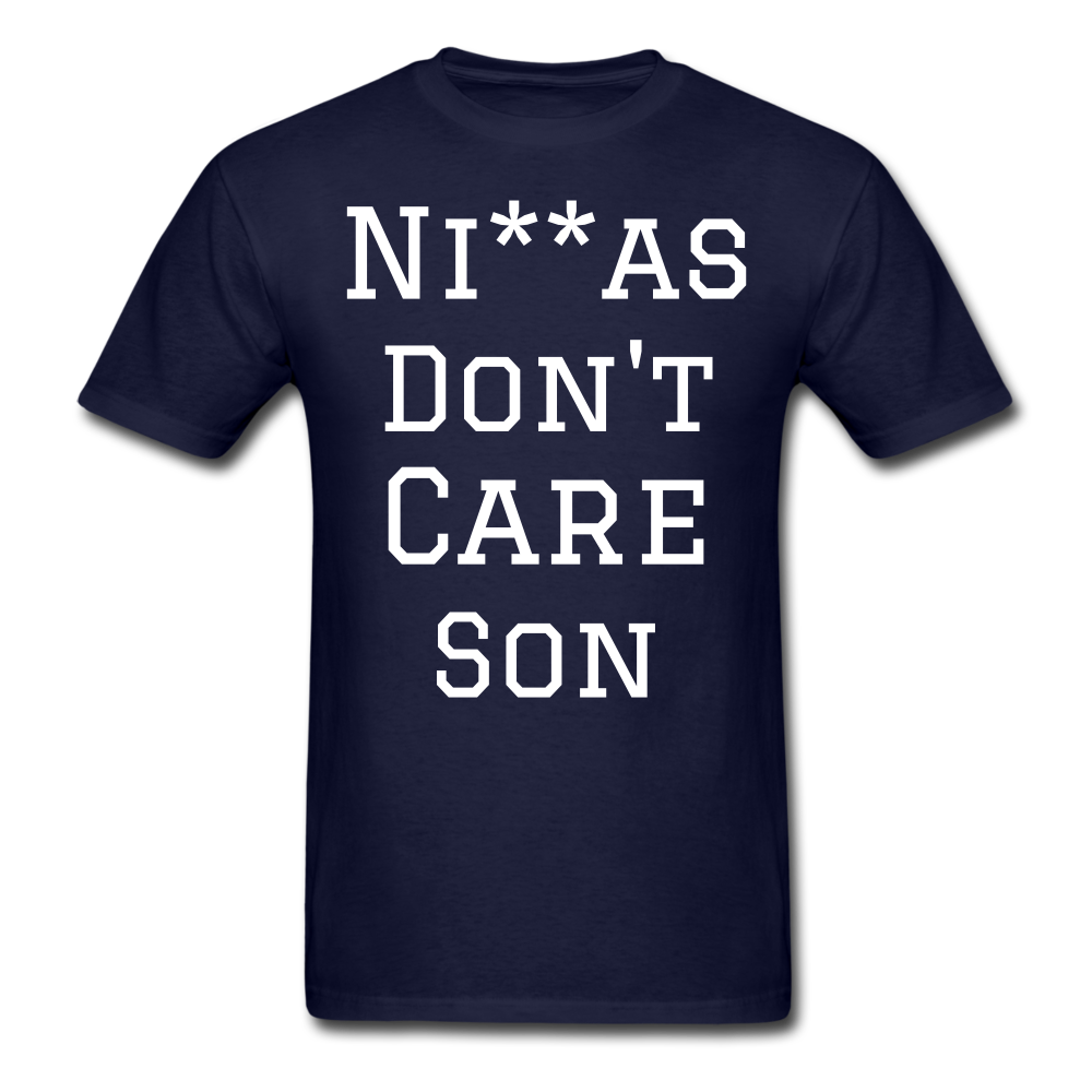 Don't Care  T-Shirt - navy
