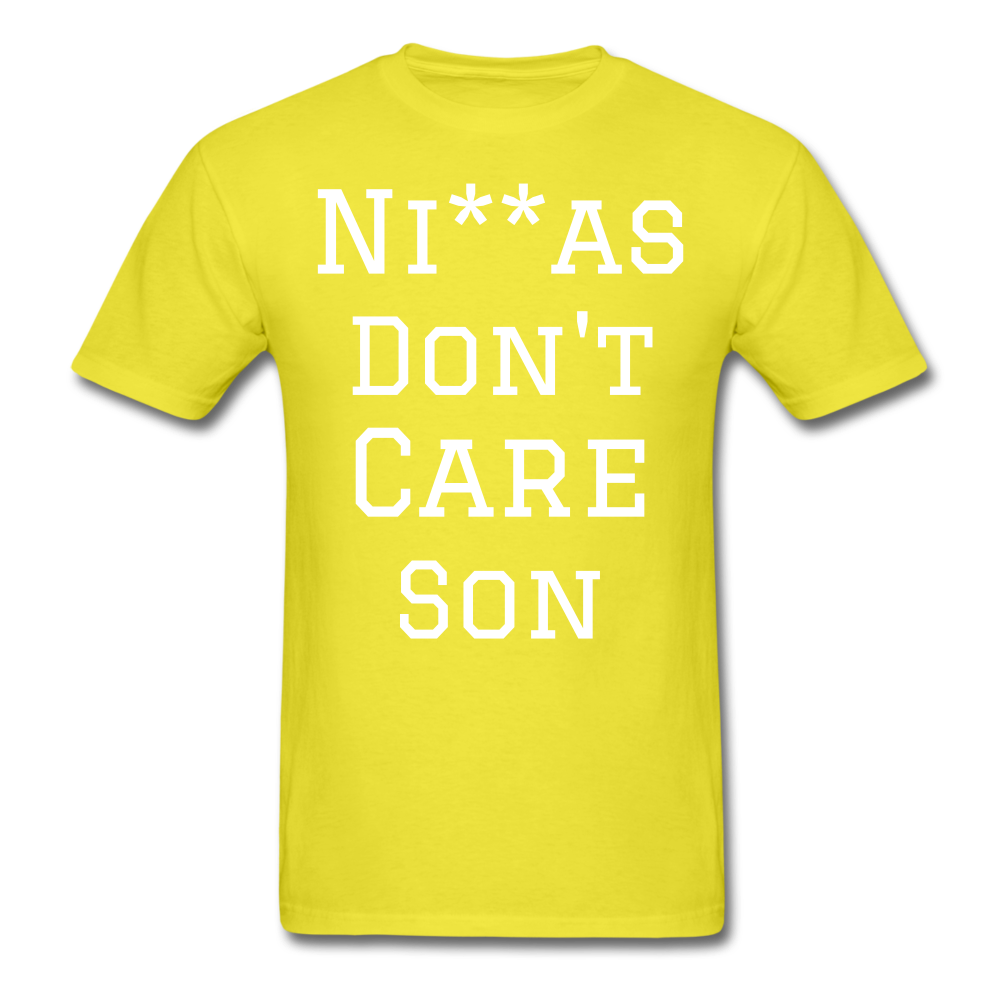 Don't Care  T-Shirt - yellow