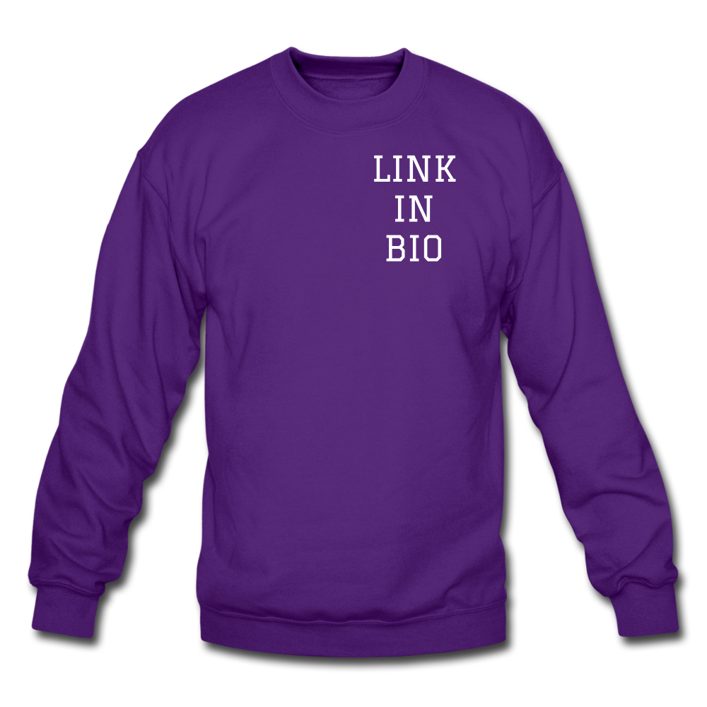 Link In Bio Crewneck Sweatshirt - purple