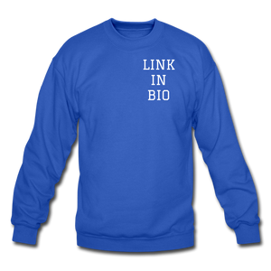 Link In Bio Crewneck Sweatshirt - royal blue