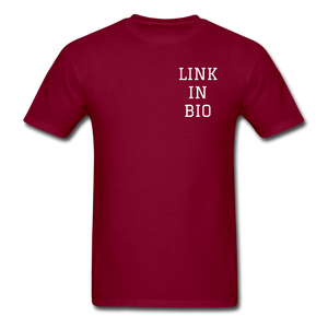 Link In Bio T-Shirt - burgundy