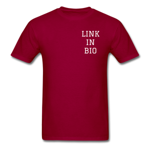 Link In Bio T-Shirt - dark red